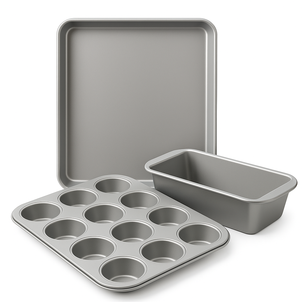 BrightNest 3-Piece Bakeware Set (Sheet, Loaf, Muffin)