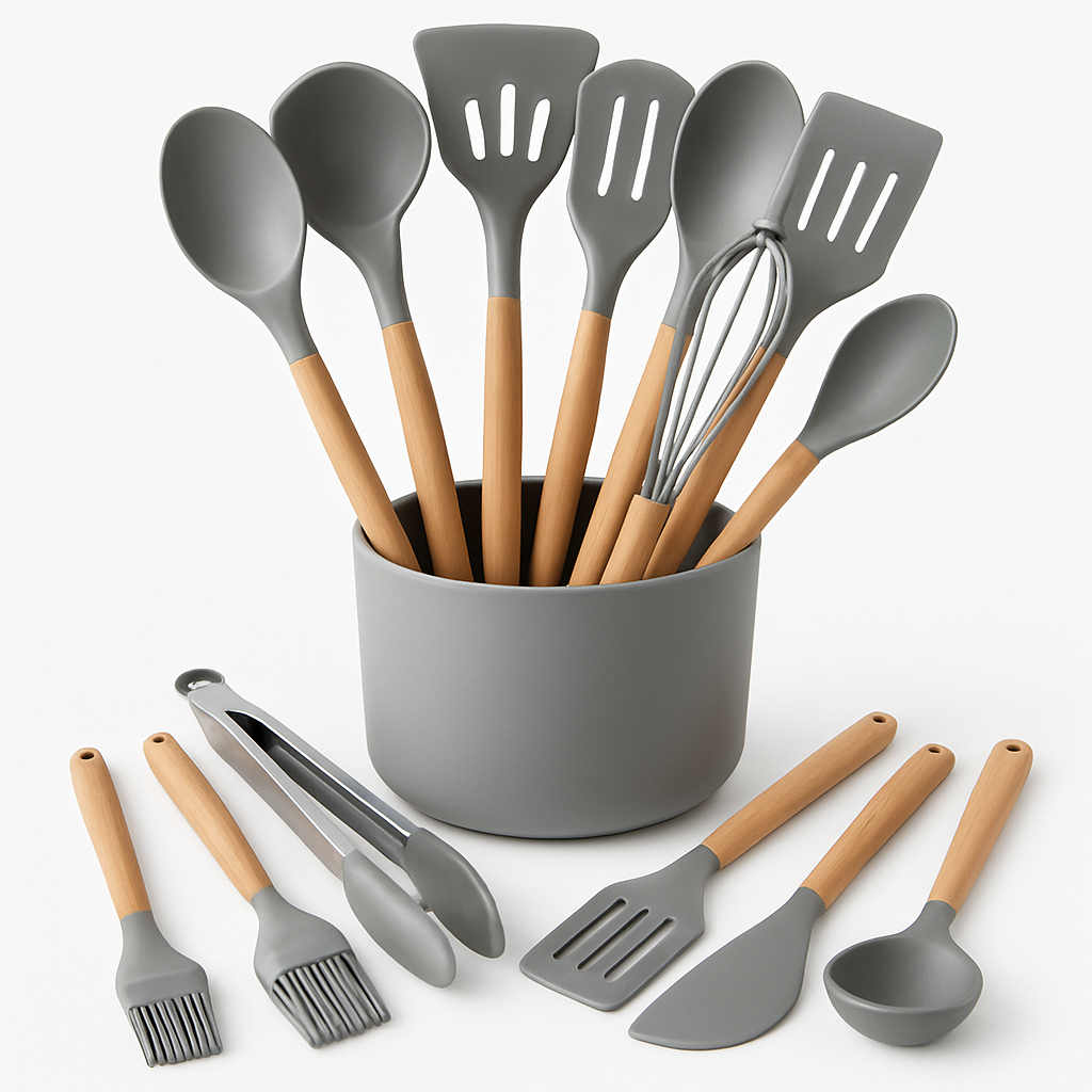 BrightNest Silicone Utensil Set, 8 Piece