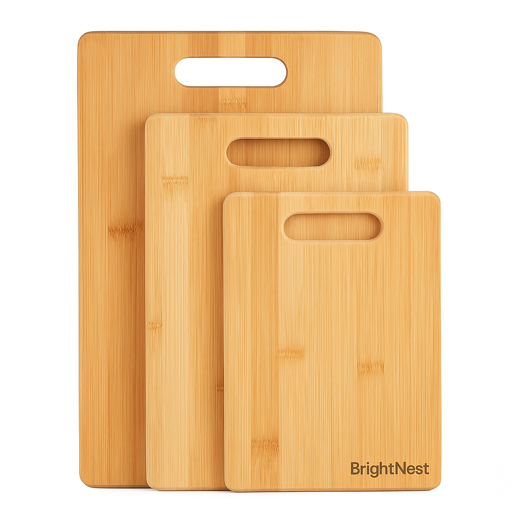 BrightNest Bamboo Serving Tray with Handles