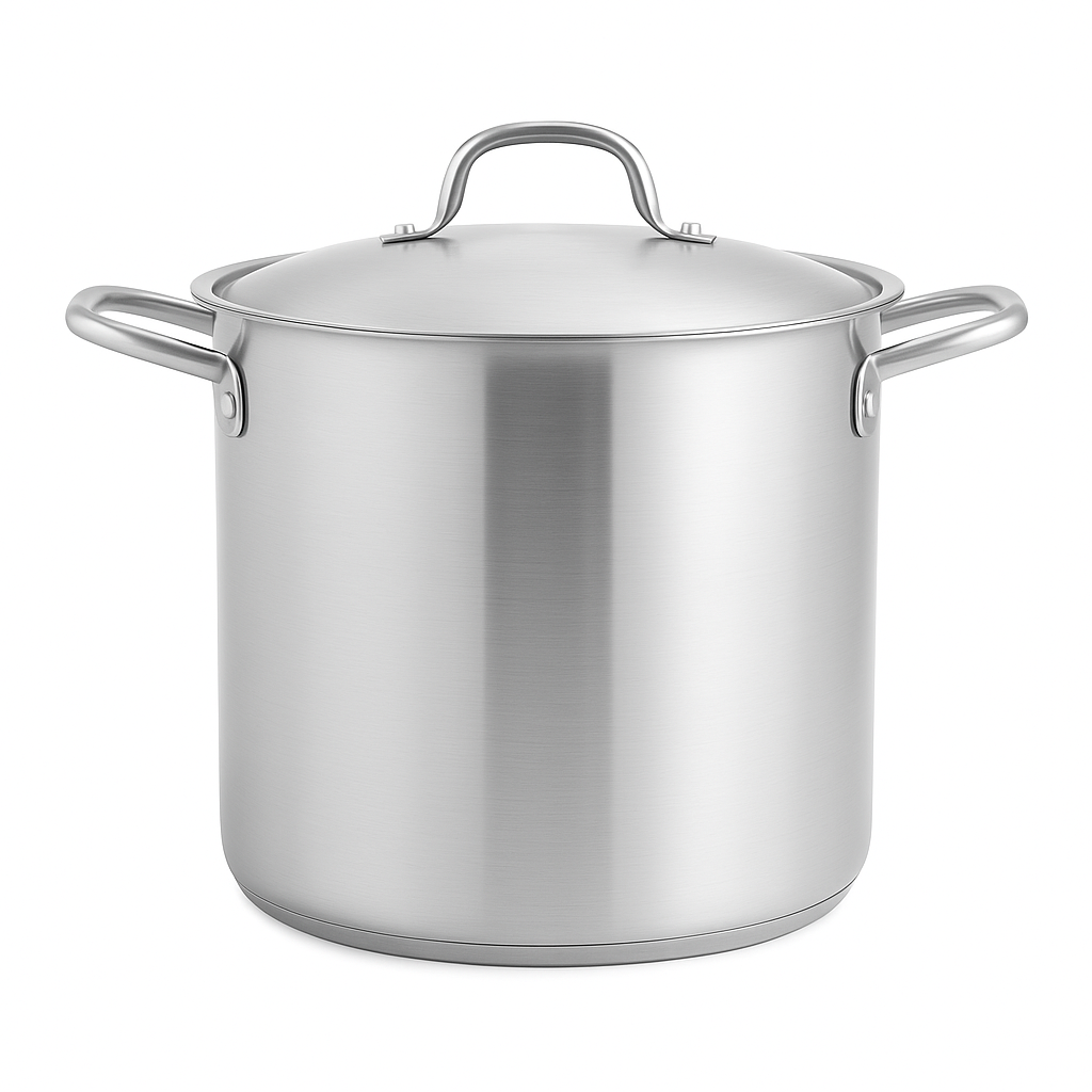 BrightNest Stainless Steel Stock Pot with Lid, 8 Qt