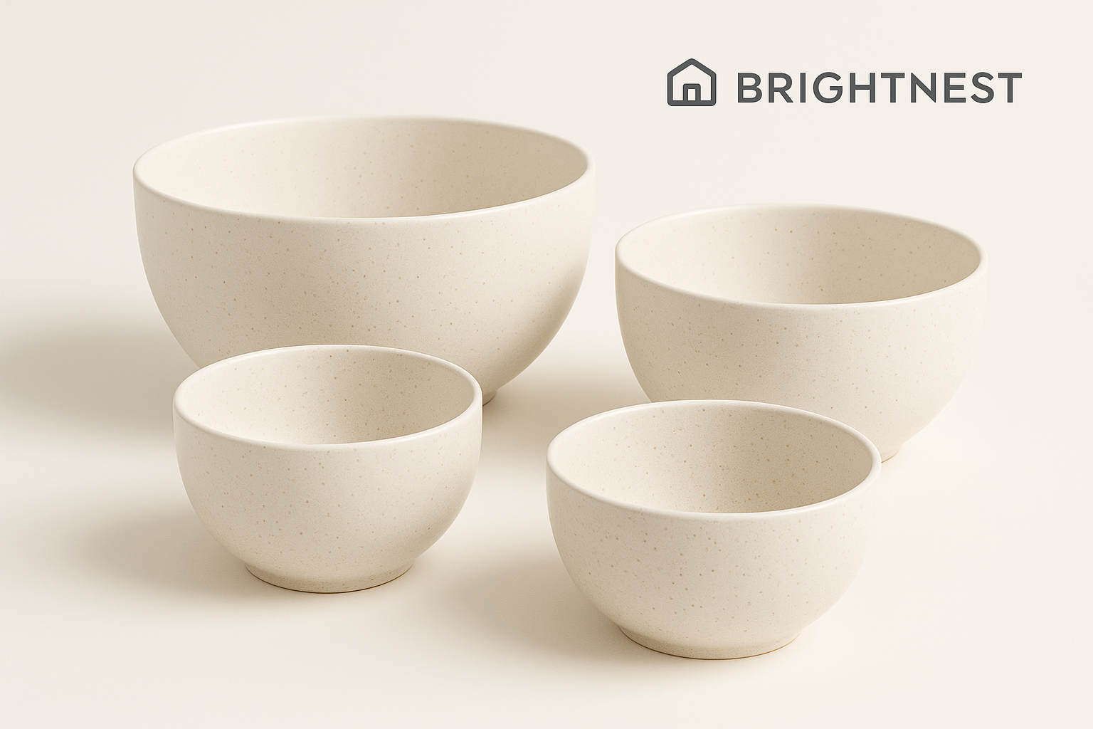 BrightNest Stoneware Pasta Bowl Set, 4 Piece