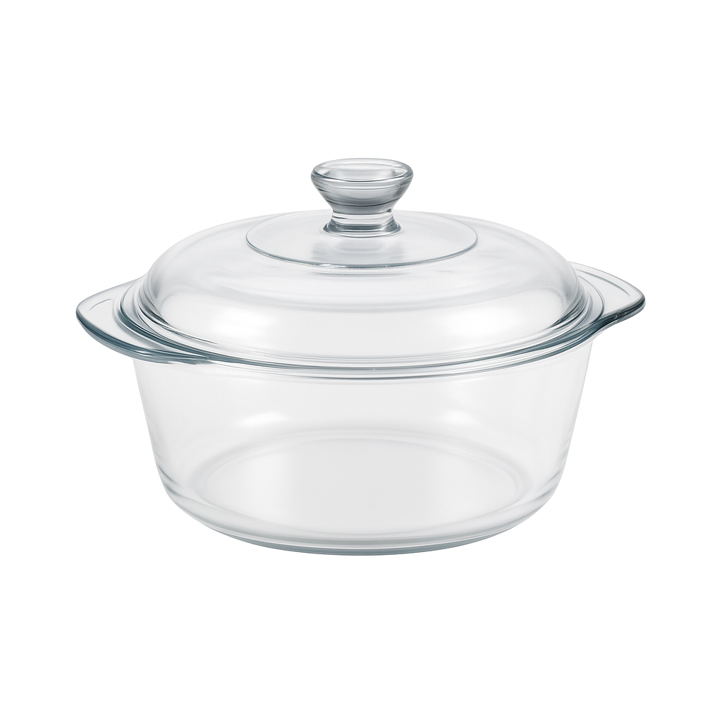 BrightNest Glass Casserole Dish with Lid, 2.5 Qt