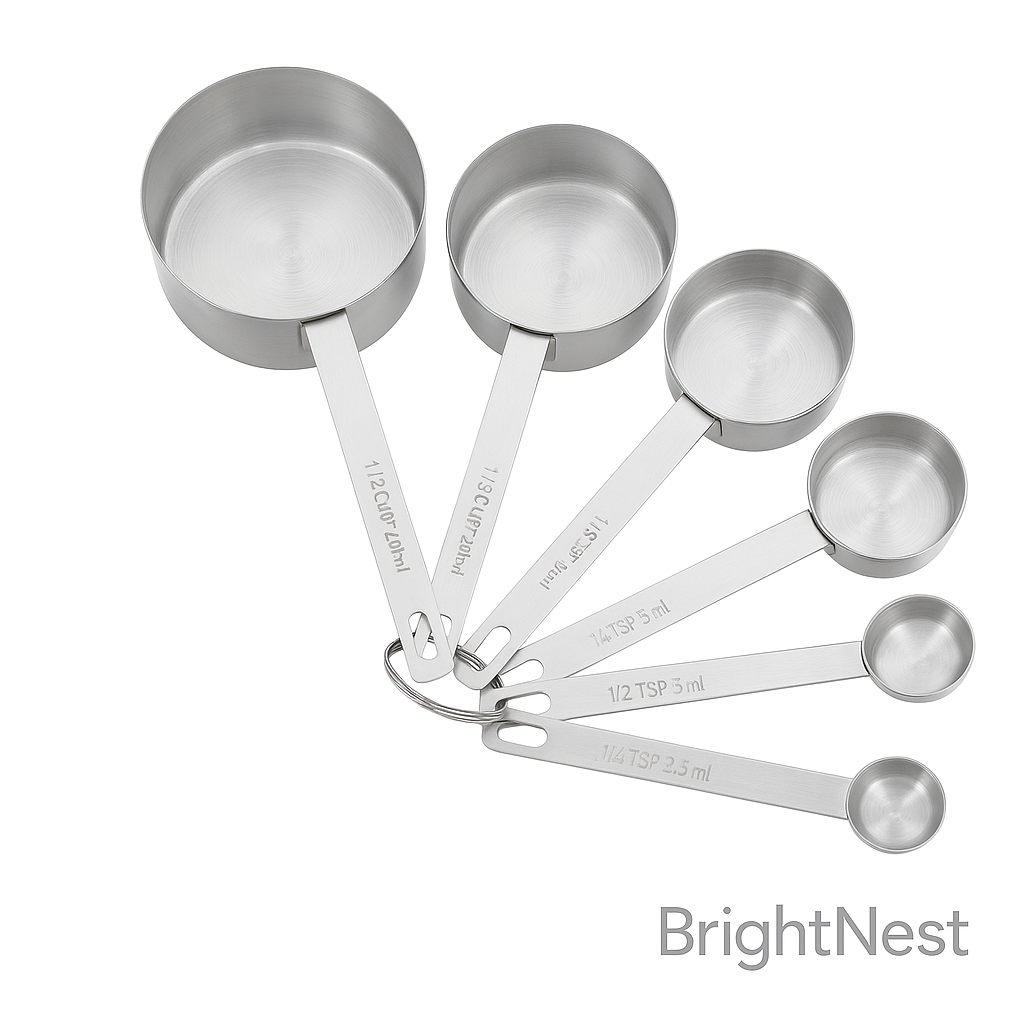 BrightNest Stainless Measuring Cups &amp; Spoons, 10 Piece