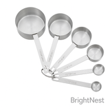 BrightNest Stainless Measuring Cups & Spoons, 10 Piece