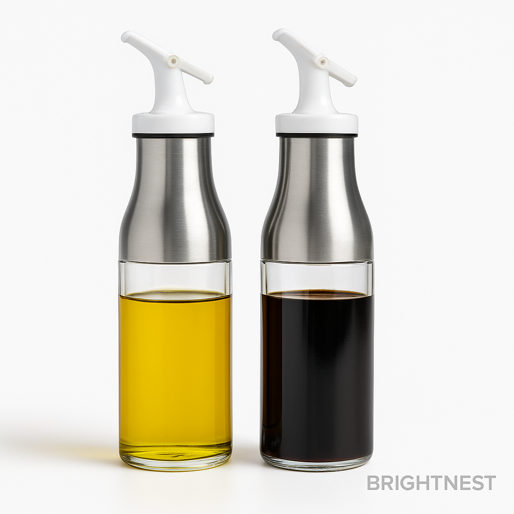 BrightNest Oil & Vinegar Cruet Bottle Set, 2 Piece