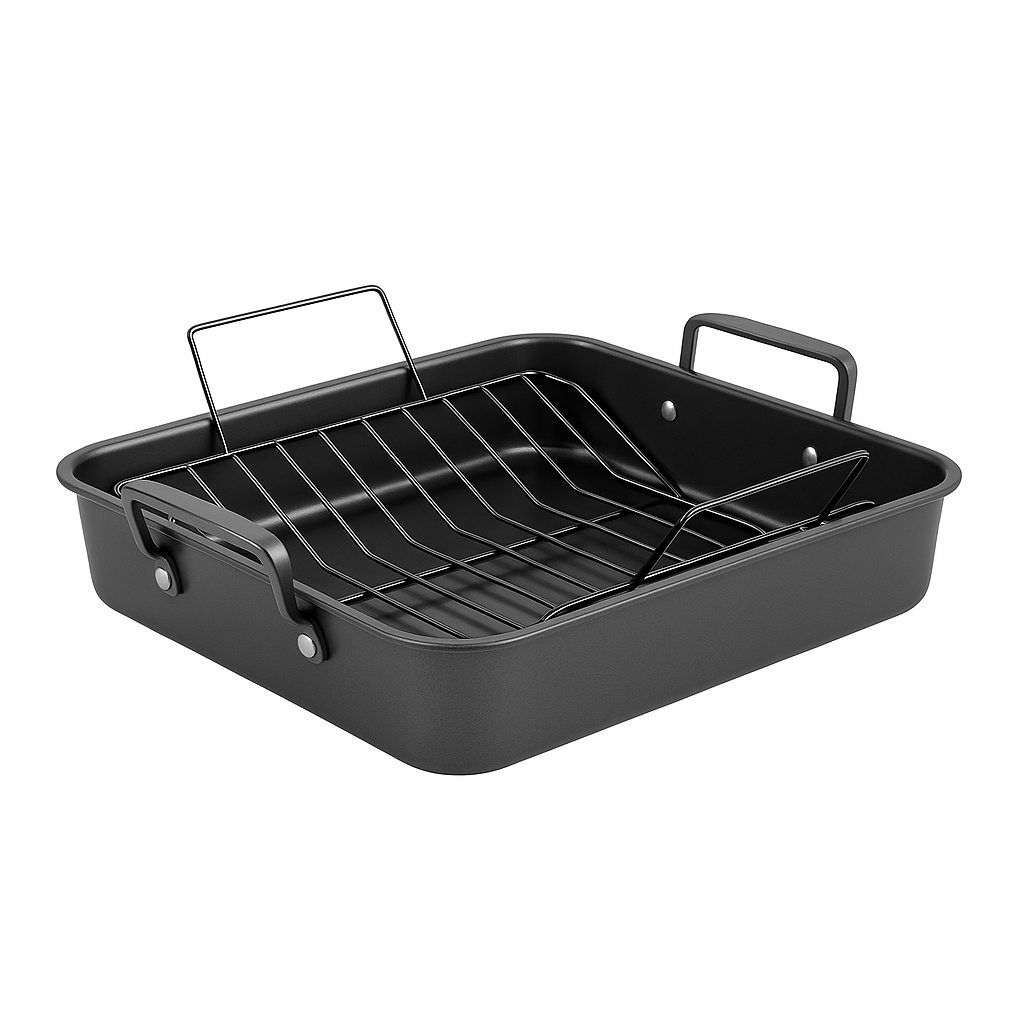 BrightNest Carbon Steel Roasting Pan with Rack