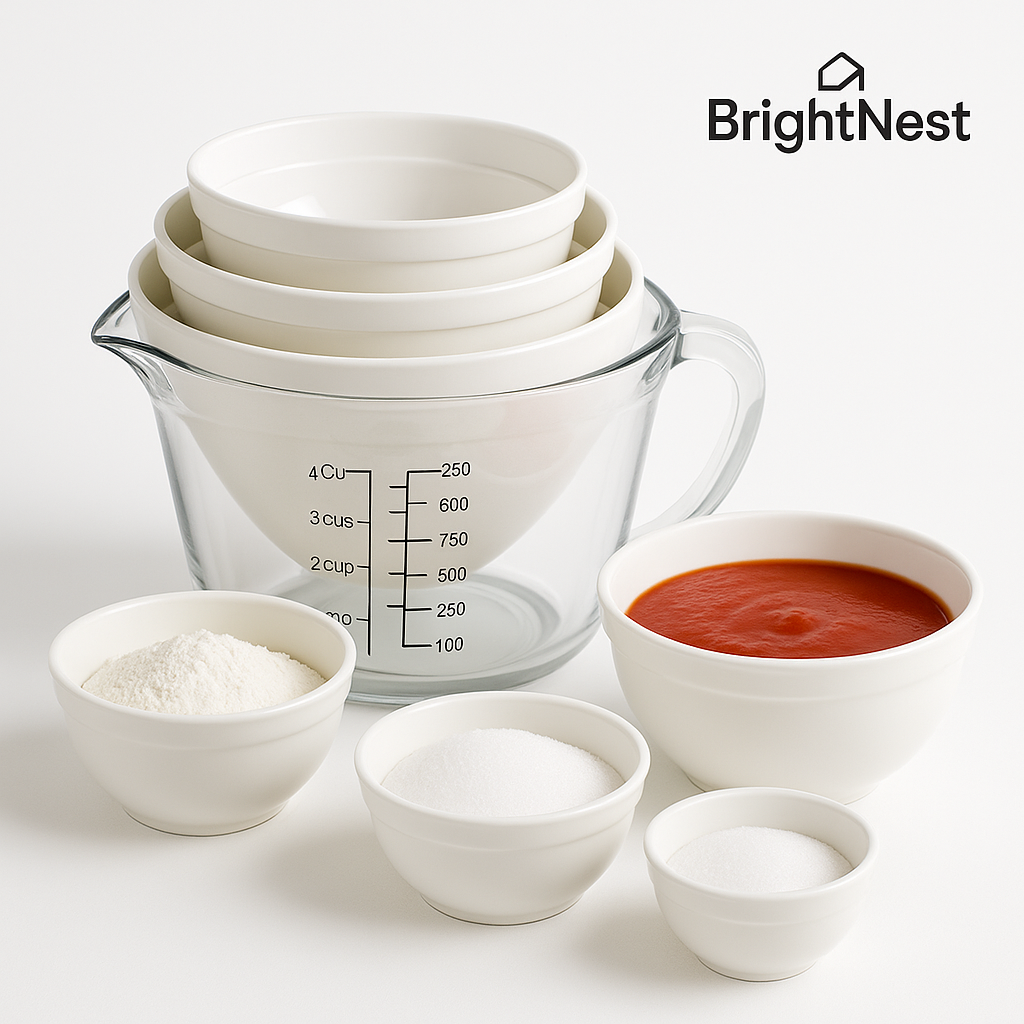 BrightNest Stainless Steel Mixing Bowl Set, 5 Piece