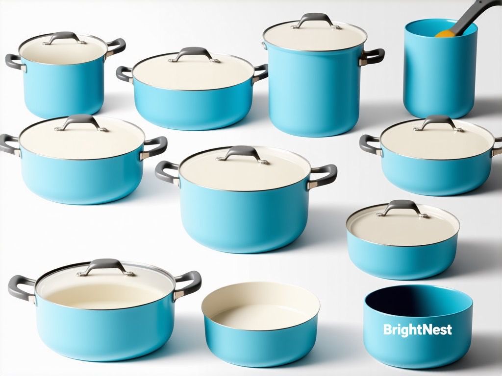 BrightNest 10-Piece Ceramic Cookware Set
