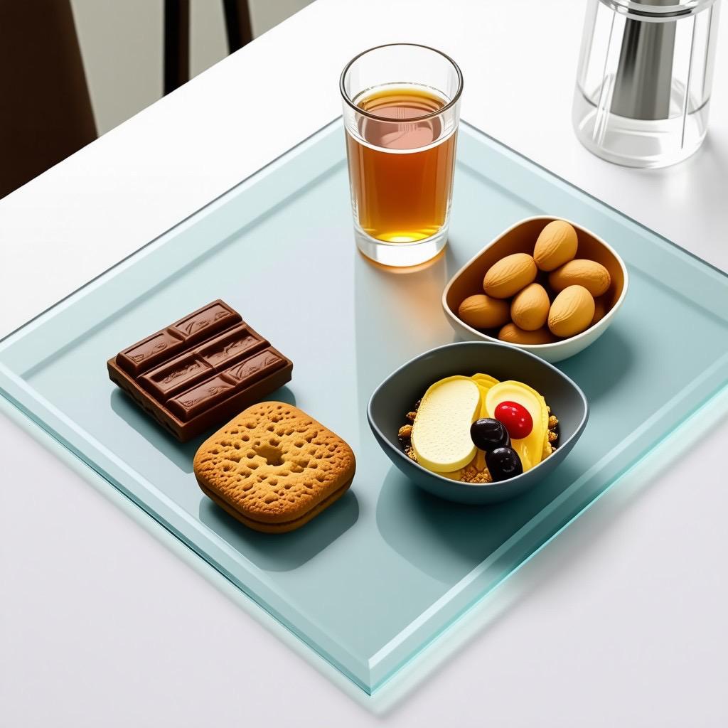 Modern Frosted Glass Serving Tray