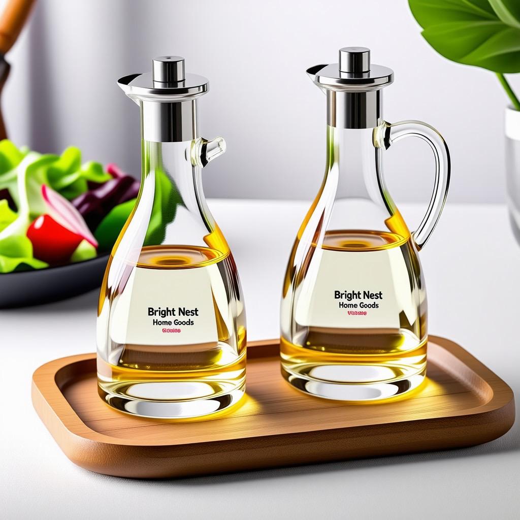 Glass Oil &amp; Vinegar Cruet Set