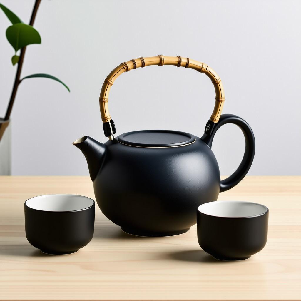 Slate Blue Ceramic Teapot